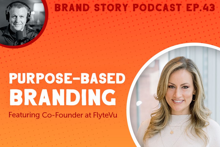 Laura Hutfless Episode 43 Purpose-Based Branding Thumbnail Brand Story Podcast Gravity Group